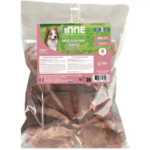 Nutrivet - INNE - Chien - Friandise Naturelle - Oreilles de Porc - 10 pièces - Fabriquée en France pas cher