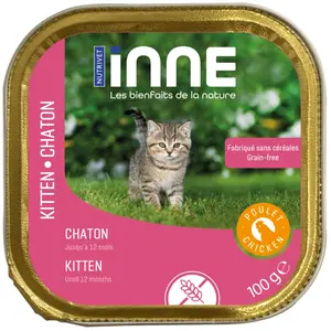 16 x 100g Nutrivet Inne Kitten pour chatonsau poulet, nourriture humide pour chat pas cher