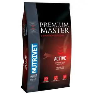15kg Nutrivet Premium Master Active - Croquettes pour chien pas cher