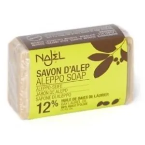 Najel - Savon d'Alep - Huile d'olive et 12% Laurier 100 g pas cher