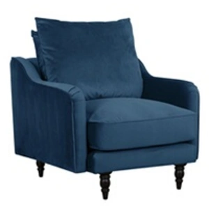 CAMIF Fauteuil velours Olie pas cher