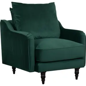 CAMIF Fauteuil velours Olie pas cher