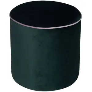CAMIF Pouf rond tissu velours Léo pas cher
