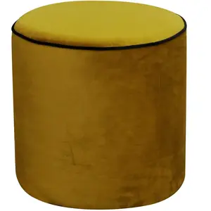 CAMIF Pouf rond tissu velours Léo Vendu parcamif