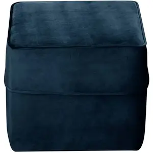 Pouf carré velours Oscar CAMIF EDITION  pas cher