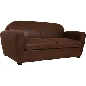 Camif Canapé microfibre aspect cuir vieilli Owen  pas cher