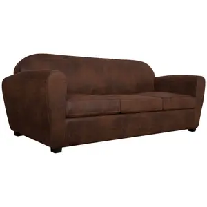 Camif Canapé microfibre aspect cuir vieilli Owen  pas cher