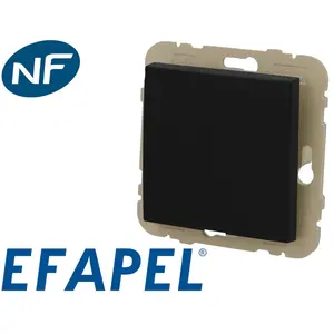 Interrupteur permutateur de va-et-vient noir mat Efapel Logus 90Vendu parbis-electric