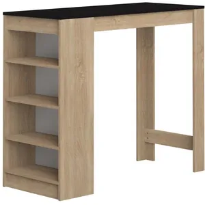 TemaHome Symbiosis Aravis Meuble Bar Chêne Naturel et Noir 115x50x102,7 cm pas cher