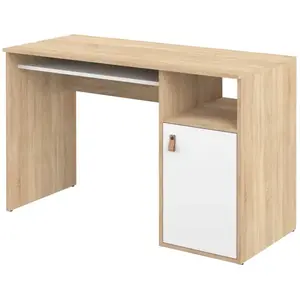 Temahome Bureau Oxford Chêne Naturel Et Blanc 115 X 75.5 - Temahome pas cher
