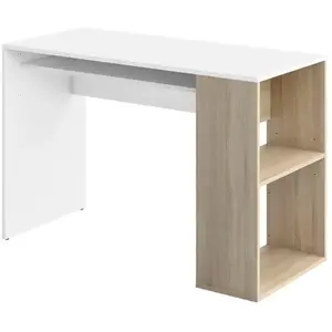 Temahome Bureau Yale Blanc Et Chêne Naturel 113.9 X 75.5 - Temahome pas cher