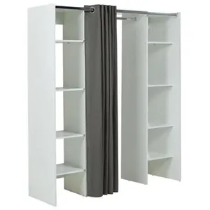 Comparateur de prix : SYMBIOSIS M&s - Dressing extensible emeric - L.112/185 cm - Blanc et anthracite