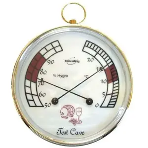 Comparateur de prix : Inovalley Thermomètre hygromètre de cave D: 96mm - blanc