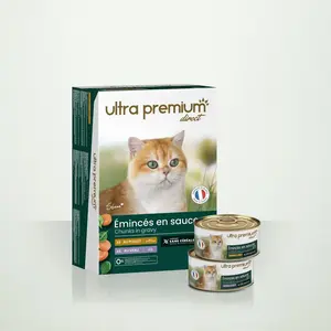 Boîtes de tendres émincés en sauce pour chat sans céréales - Poulet & ... pas cher