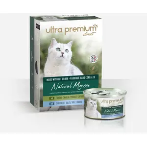 Boîtes de Mousse pour Chat Sans Céréales Natural mousse sole / poule... pas cher