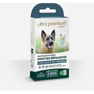 Pipettes répulsives Antiparasitaires pour chien de grande taille (30 à... pas cher
