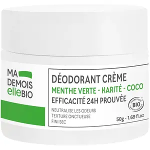 Déodorant crème menthe verte - karité - coco bio - MADEMOISELLE BIO pas cher