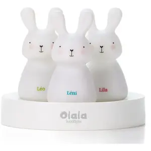 Olala Boutique Lot de 3 veilleuses nomades lapin Léo, Léni & Lila pas cher