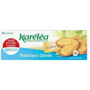 Karéléa Biscuits Sans Sucres Ajoutés Palmiers Dorés 100gVendu paratida-santediscount