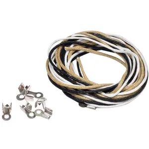 Paris Prix Lot de Lacets avec Arrêtoirs en Coton Créa 9cm Naturel