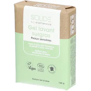 Alphanova - Gel lavant surgras solide Bio - Peaux sensibles - 100 g pas cher