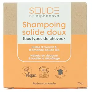 Alphanova Solide By Alphanova Shampoing Solide Avocat Amande Bio 75g pas cher