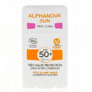 ALPHANOVA Organic Sun - Stick solaire SPF 50+ visage pink coral 12g