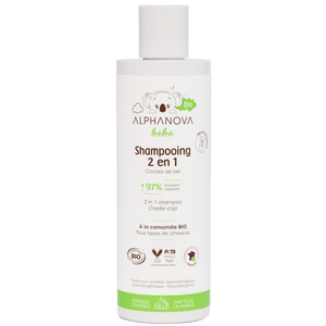 Comparateur de prix : Shampoing doux 2 en 1 pour bébé à la camomille bio Alphanova Bébé