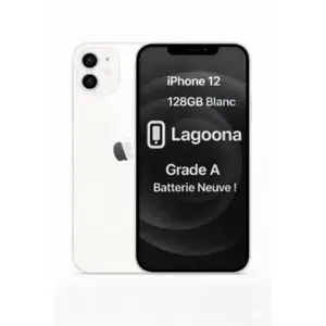 Smartphone APPLE iPhone 12 Blanc 128Go Batterie Neuve pas cher