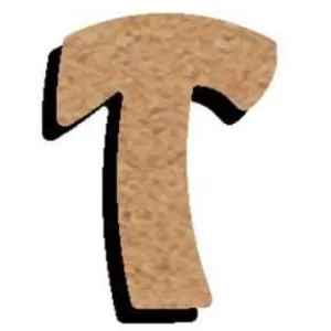 Non communiqué Médium - Lettre T bois - 15cm pas cher
