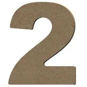 Aladine Chiffre 2 en bois médium 8 cm