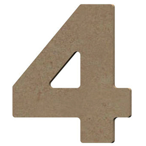 Aladine Chiffre 4 en bois médium 8 cm