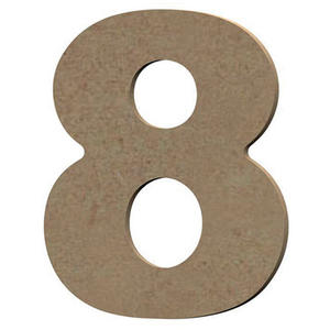 Aladine Chiffre 8 en bois médium 8 cm