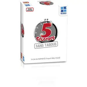 Jeu de questions-réponses MEGABLEU - 5 secondes sans tabous - Adulte - Blanc pas cher