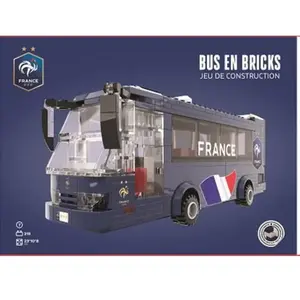 Jeu de construction MEGABLEU Bus en briques FFF 319 pièces Bleu - Neuf