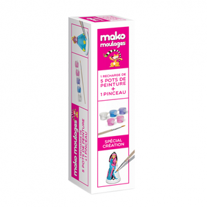 Kit recharge 5 pots de peinture Princesses - Mako Moulages pas cher