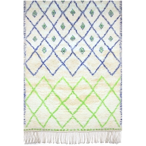 AFK Living Tapis berbère original marocain laine Majorelle 140x200 pas cher