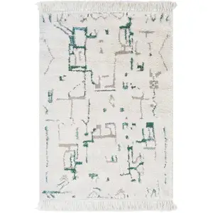 AFK Living Tapis design avec franges 120 x 170 pas cher