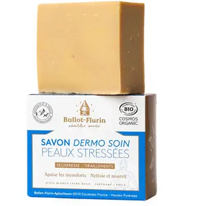 Savon dermo soin peaux stressées bio - BALLOT-FLURIN - Peau sèche pas cher