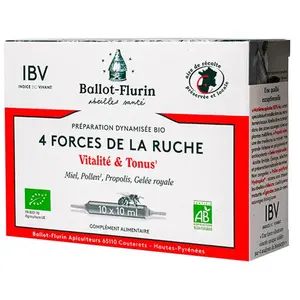 Comparateur de prix : Ballot-Flurin Préparation Dynamisée Bio 4 Forces de la Ruche Ampoules 10 x 10 ml