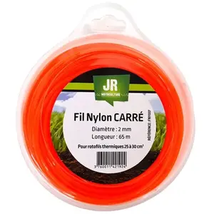 JR MOTOCULTURE Fil nylon 2 mm 65 m - Carré pas cher