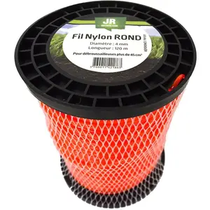 JR MOTOCULTURE Fil nylon 4 mm 120 m - Rond pas cher