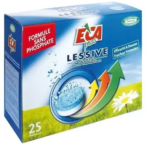 Comparateur de prix : ECA Lessive tous textiles et toutes températures - x25 pastilles