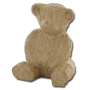 Décopatch Ourson assis en papier maché 10 cm pas cher