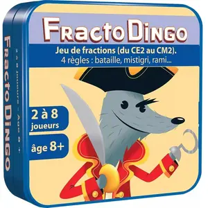 Asmodee Jeu de société - Fractodingo - Jeu de fractions CE2 à CM2 - 3 niveaux de difficulté - 4 modes de jeu pas cher