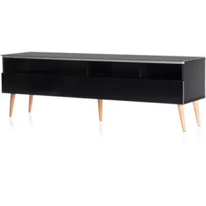 Meuble TV MELICONI Tarragone 160 cm noir pas cher