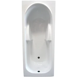 ONDÉE Baignoire rectangulaire accoudoirs pieds - Blanc  - 170x75x55,2cmVendu parcdiscount