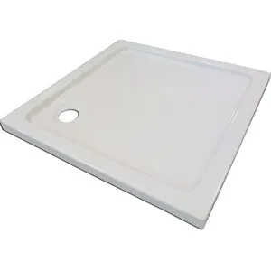 Degeo Robinetterie Ondee - Receveur yqua - 80x80cm - Acrylique - Blanc - Extra-plat pas cher