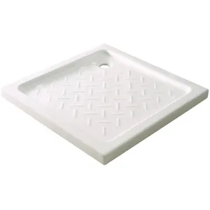 Ondee Receveur MERI - Picots Antidérapants - 90x90x6,5cm - Grès - Blanc pas cher