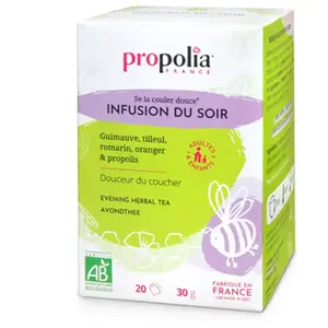 Comparateur de prix : Propolia Se la Couler Douce Infusion du Soir Bio 20 sachets
